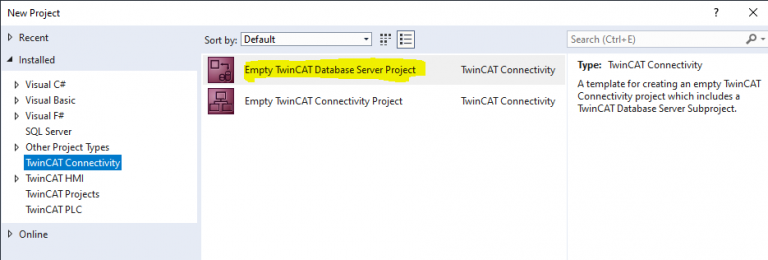 TwinCAT 3 Database Server – HEMELIX